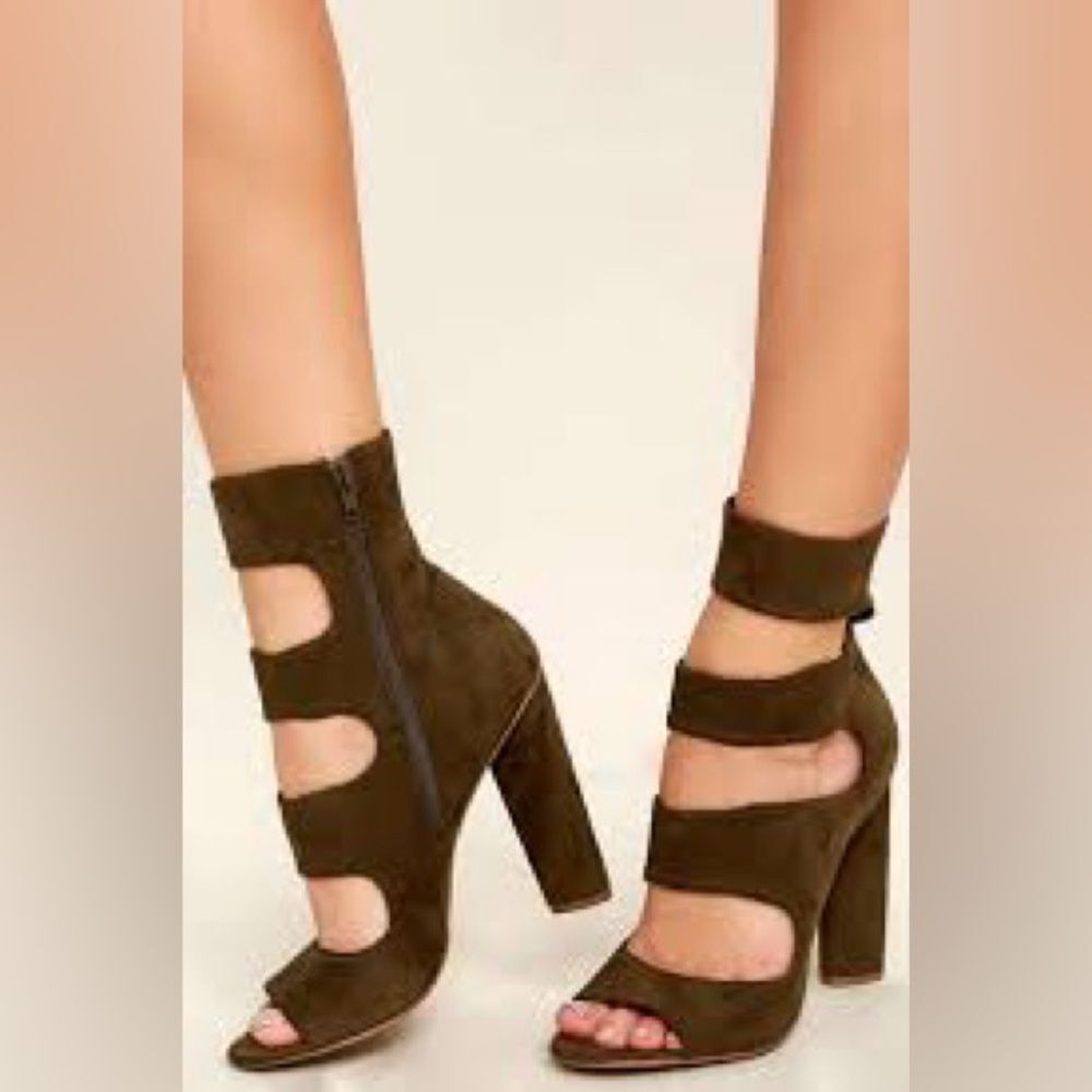 STEVE MADDEN 8.5 Tawnie Cutout Caged Booties Pumps Sandal